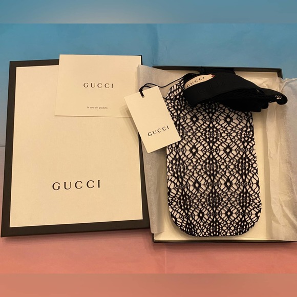 Gucci Accessories - NWT in Box Gucci black Rombhoid footless tights nylons sz Small